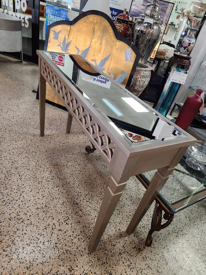 Silver Mirror Top Sofa Table