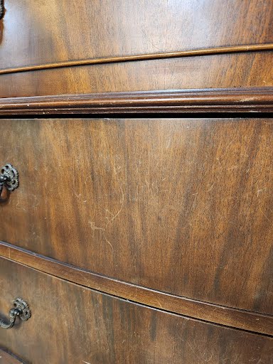 Georgian Style Bubble Glass China Cabinet