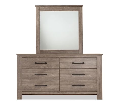 Light Grey Dresser With Mirror