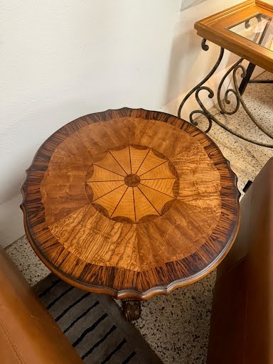 InLaid Carved End Table
