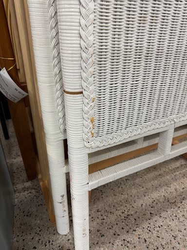 Twin White Wicker Headboards