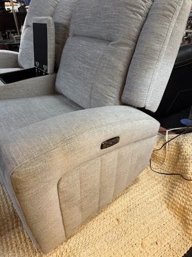 Love Seat - Brent Collection Dark Gray Kuka Power Love Seat