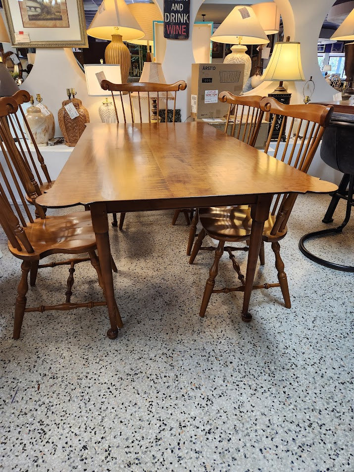 Hand Carved Tiger Wood Dining Table