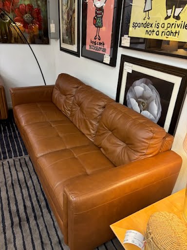 Brown Leather Sofa
