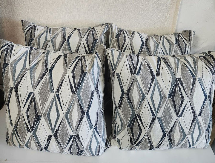 Blue/Grey Diamond Pattern Pillows