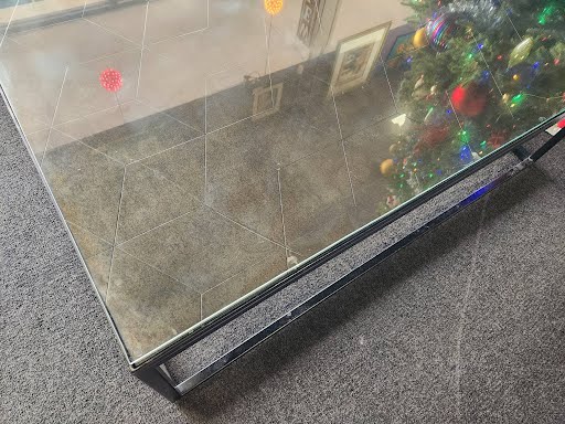 35x55" Glass Top Coffee Table