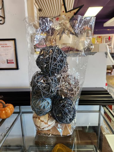Decorative twig sphere decor in bag