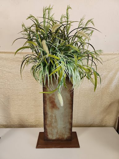Faux Foliage Greenery in Metal Base