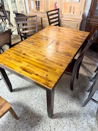 Dark Wood Dining Set