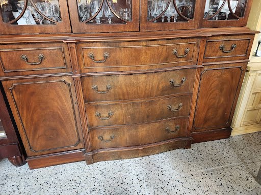 Georgian Style Bubble Glass China Cabinet