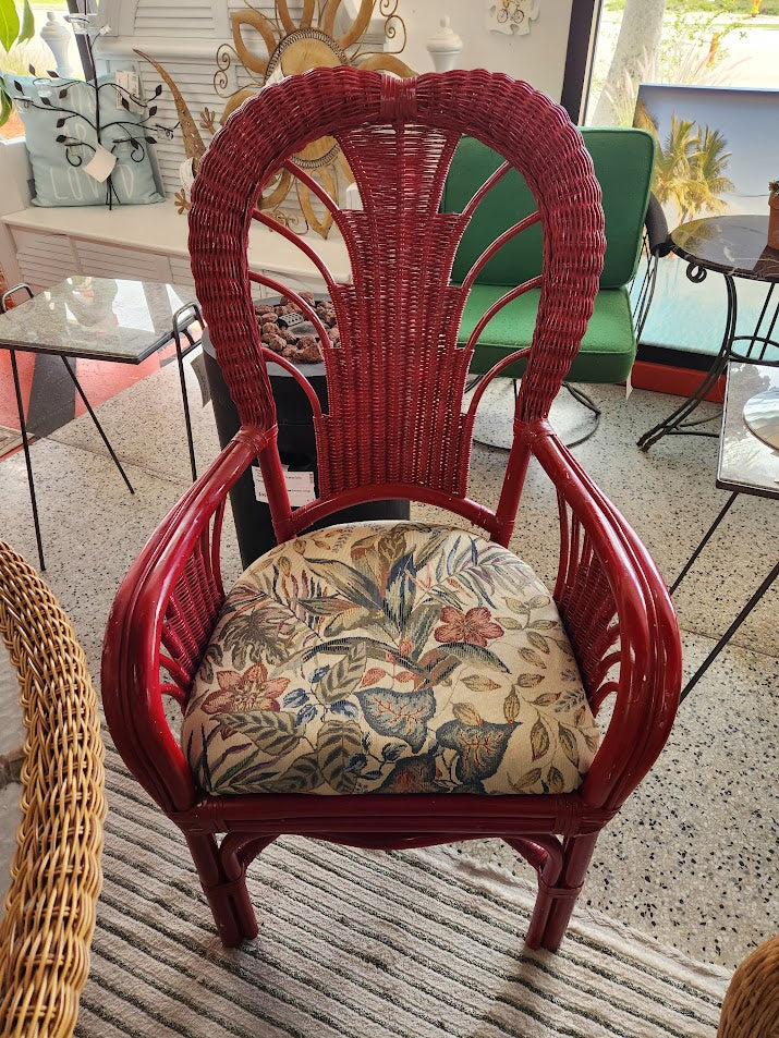 Red Wicker Chair