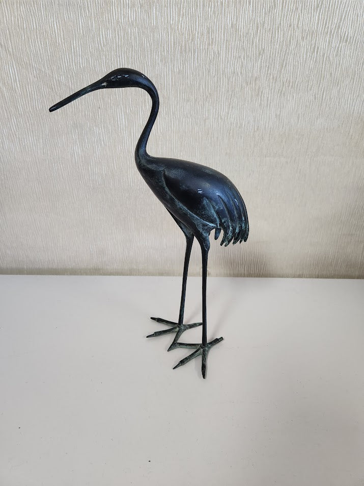 11"H Crane Statue