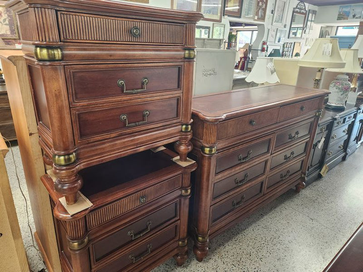 Mahogany Dresser + 2 Nightstands