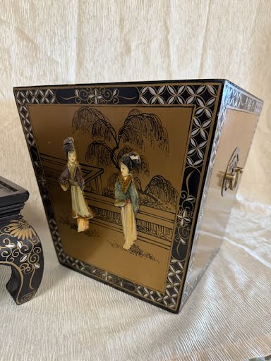 Black Oriental Style Planter