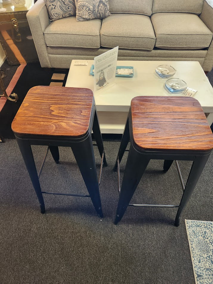 Wood/Metal Bar Stools