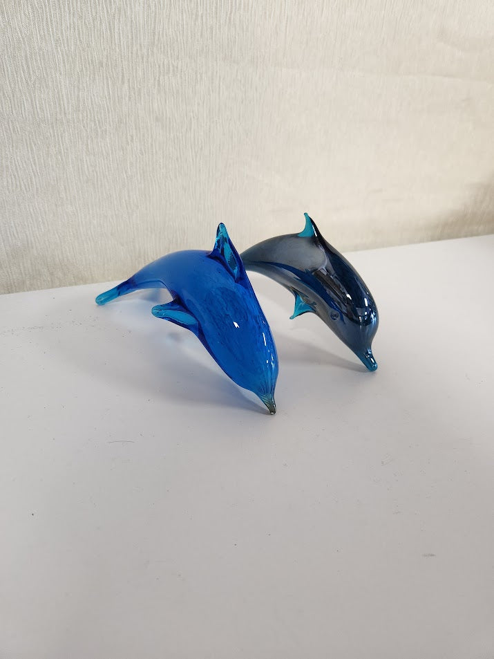 Dolphin Hand Blown Glass Sculpture