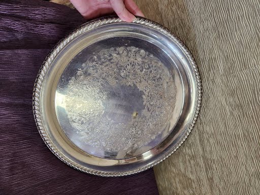 10.25" Round Silver Plate Home Item