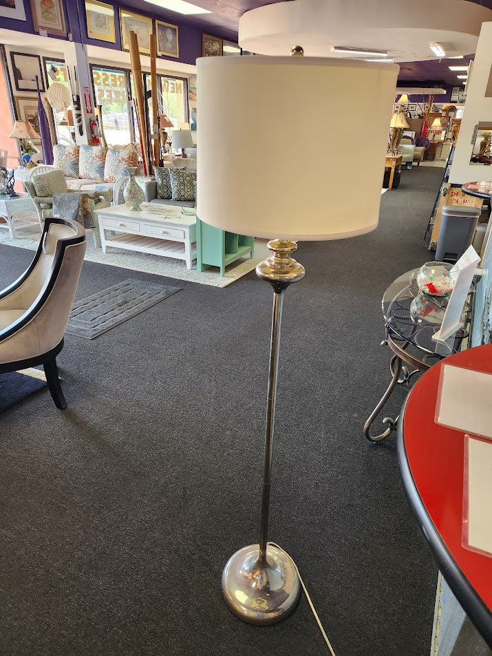 64"H Silver Metal Base Floor Lamps