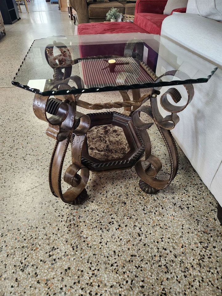Golden Bronze Metal End Tables