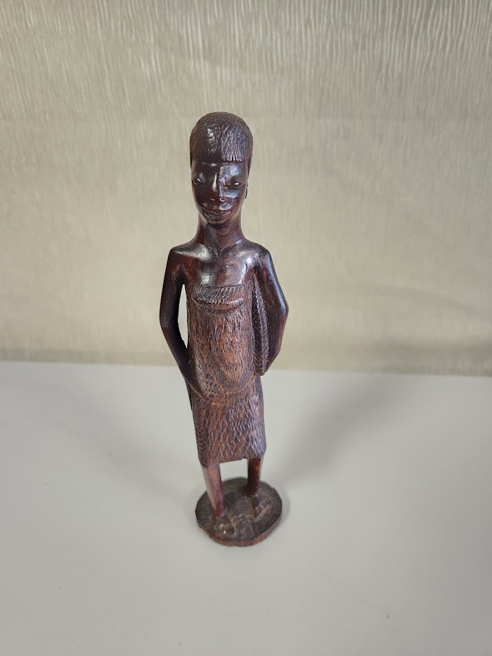 8'H Carved Wood Figurine Home Item