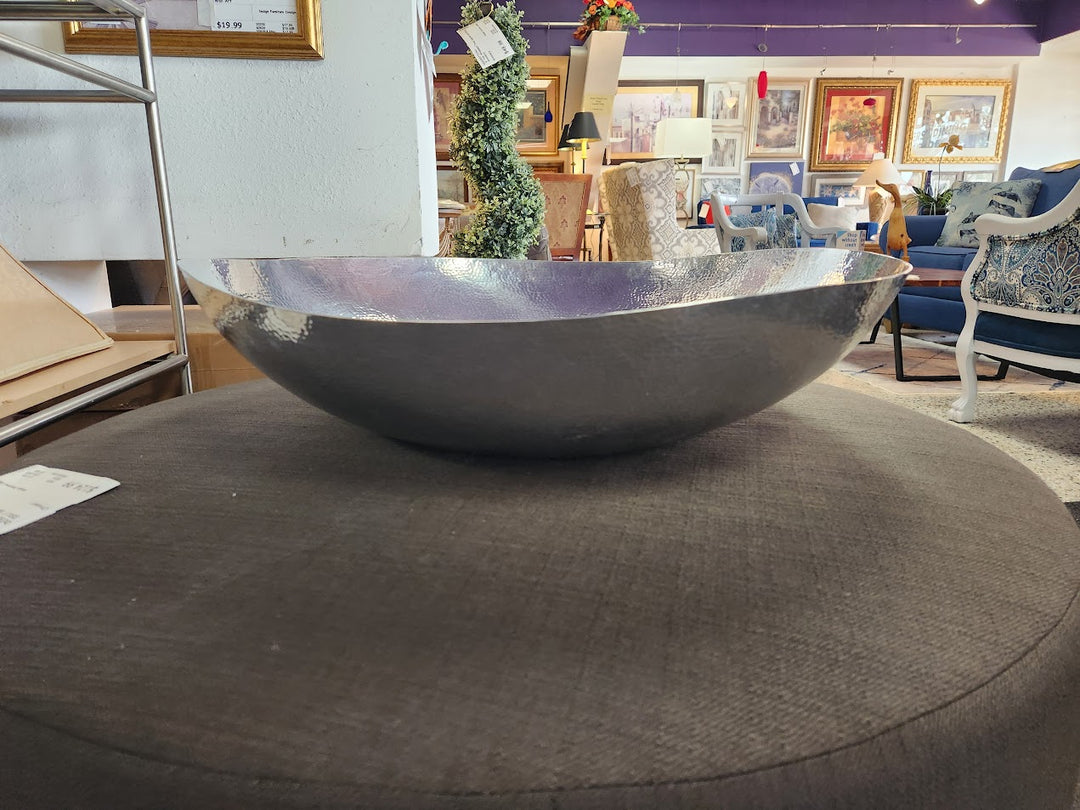 Large Silver Bowl Centerpiece