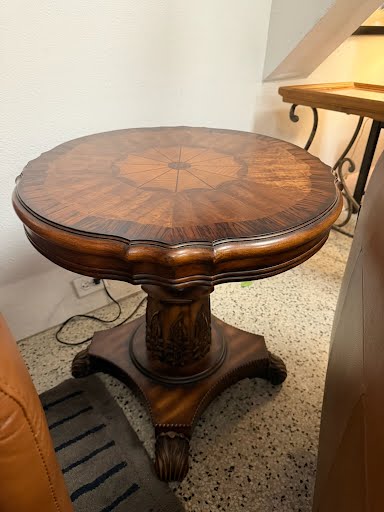 InLaid Carved End Table
