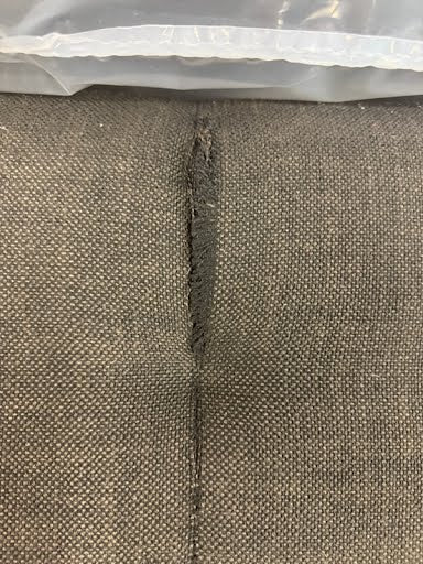 Ahley Furniture Padded Grey King Bed