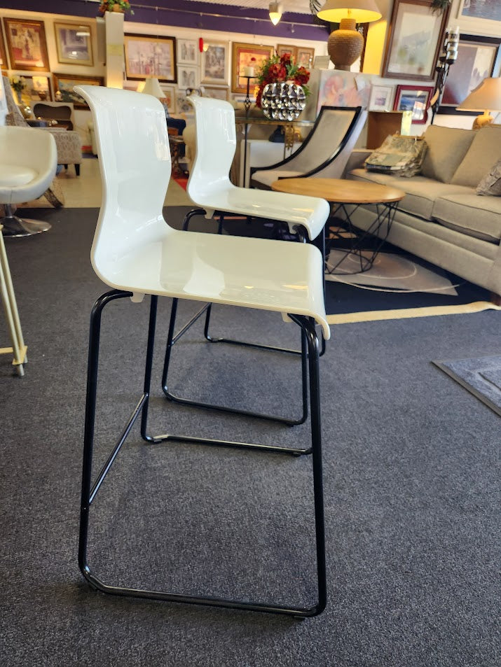 White Laquer Stools
