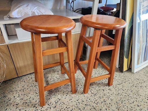 Cherry Wood Bar Stools