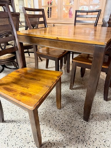 Dark Wood Dining Set