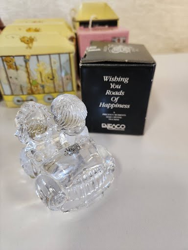Precious Moments crystal figurine "Wishing You Roads Of Happiness"