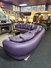 Purple Leather Sectional