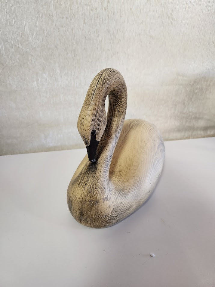 11" Wood Swan Home Item