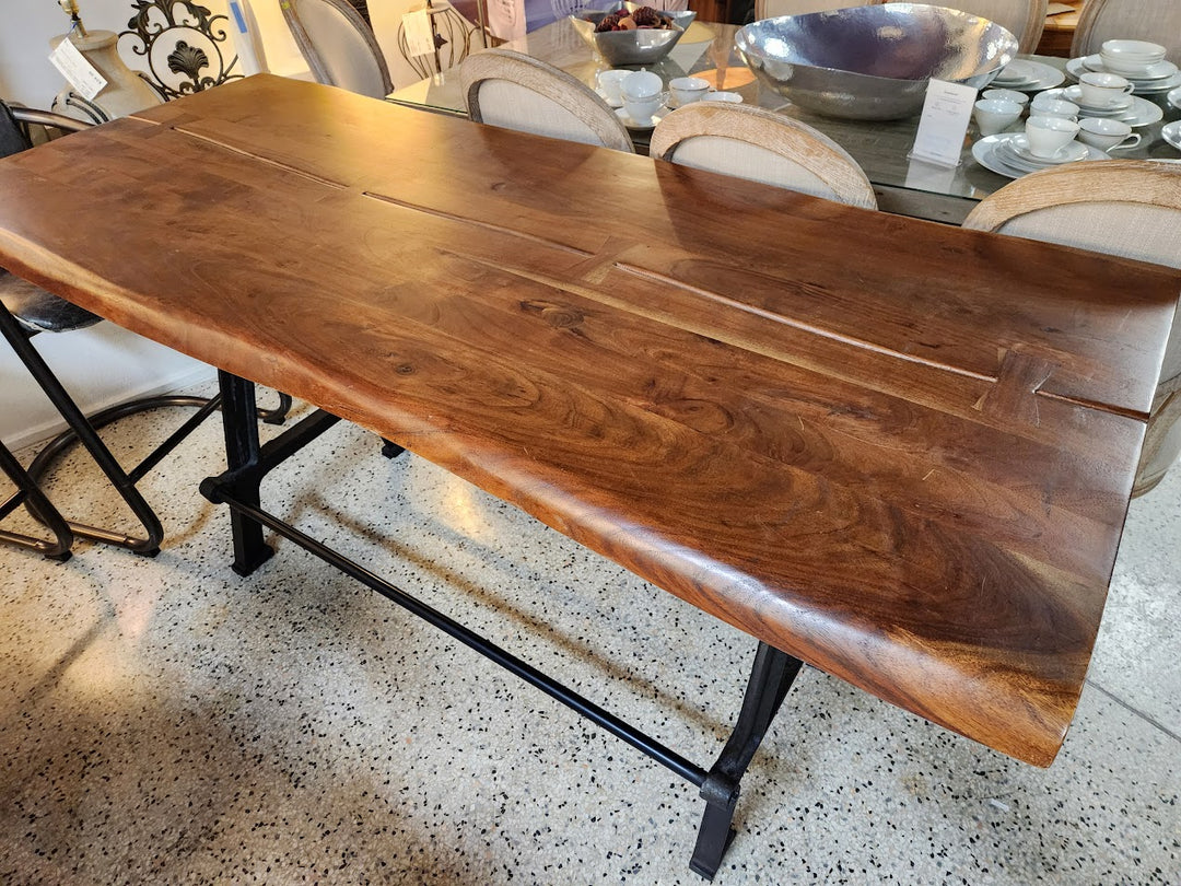 Acacia Wood Top Counter Table