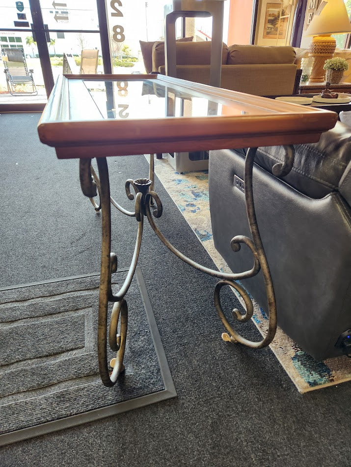 Glass Insert Console Table Home Item