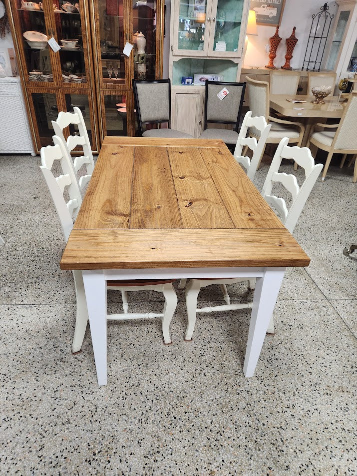 Wood Farmhouse Dining Set