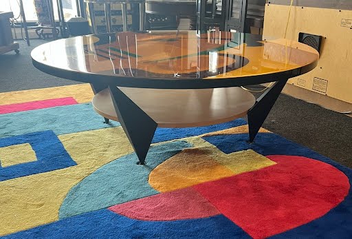 1980s Abstract Designer Signed Coffee Table
