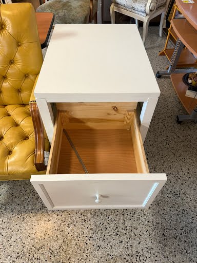 White Single Drawer File Cabinet