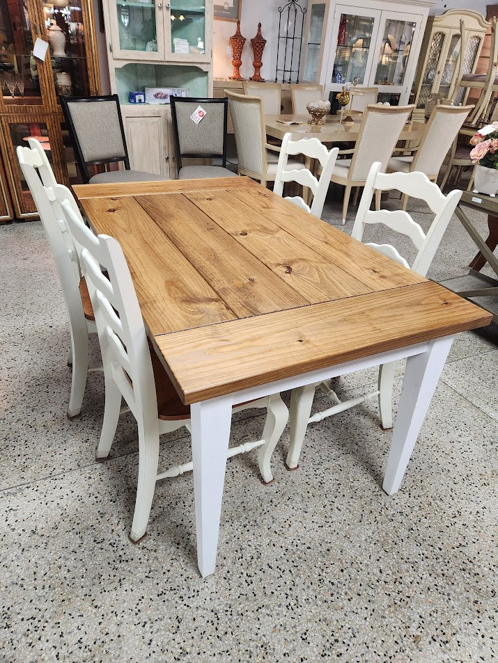Wood Farmhouse Dining Set