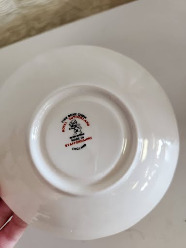 China Saucer Bone China Royal Sutherland Made in Staffordshire England