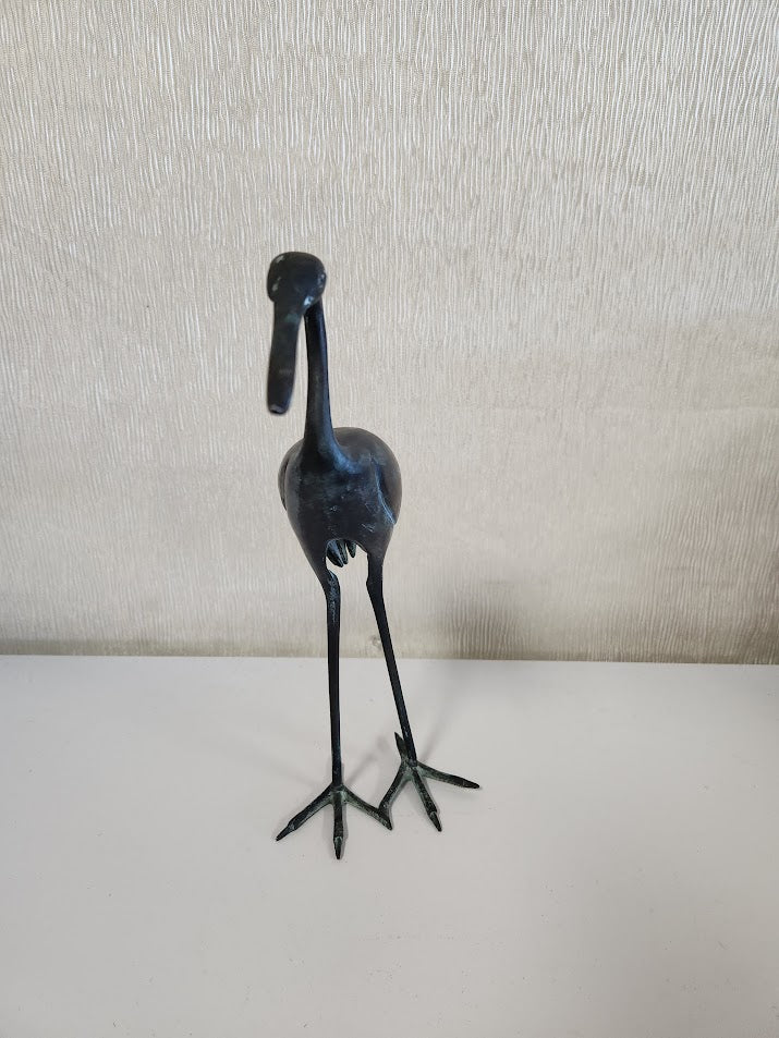 11"H Crane Statue