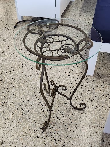 Glass Top Plant Stand