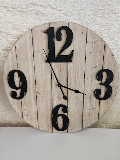 Lightwash Wood Wall Clock 27.5R"