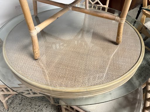 Faux Rattan Dining Set