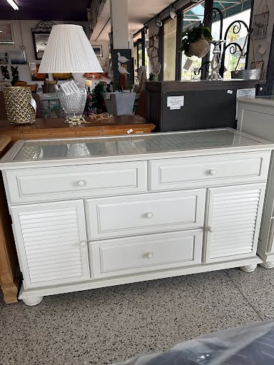 White Shutter Style Dresser