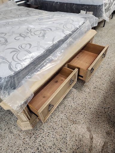 French Provincial Queen Storage Bed