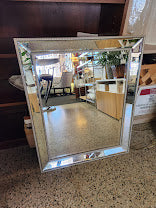 Silver Beveled Mirror