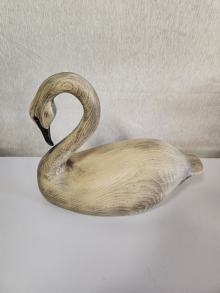 11" Wood Swan Home Item