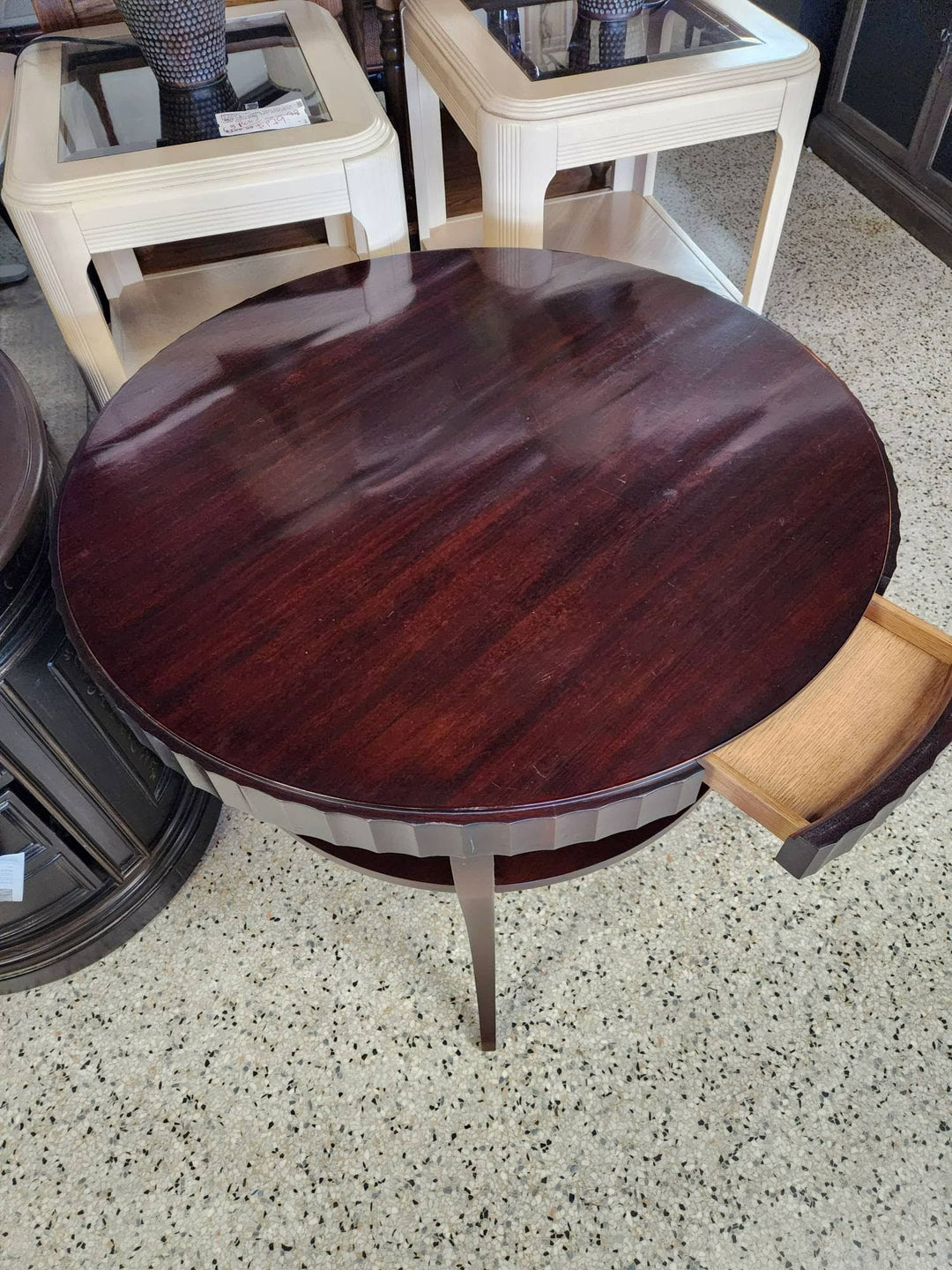 BARBARA BARRY FOR BAKER 30" H Round Entry Sofa Table