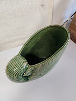 Large Green Shell Vase